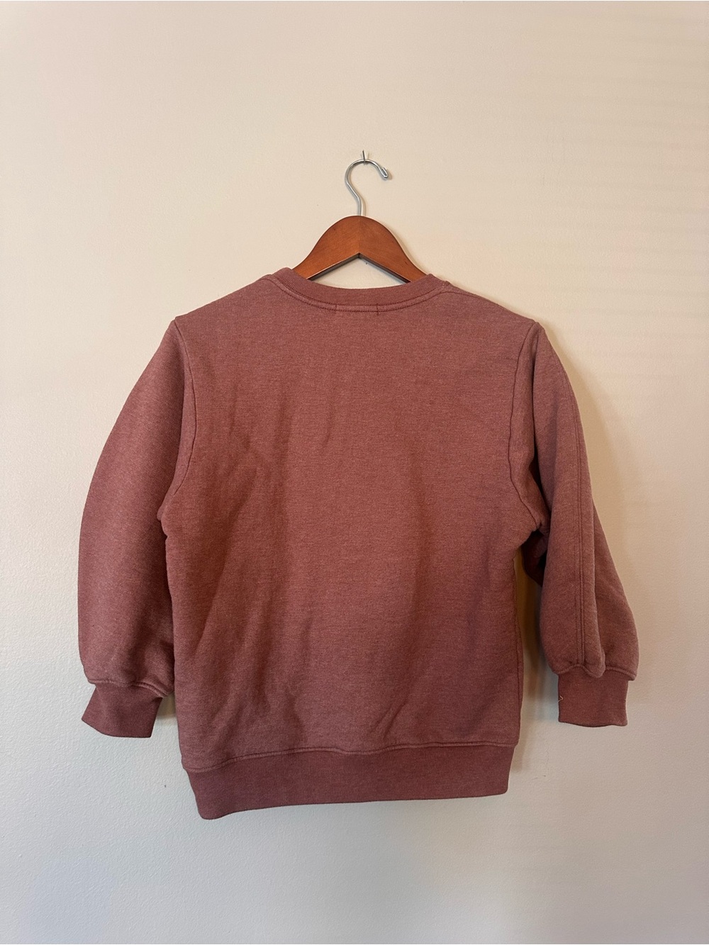 Agolde Mauve-Pink Puff Sleeve Crewneck Sweatshirt - Picture 3 of 3